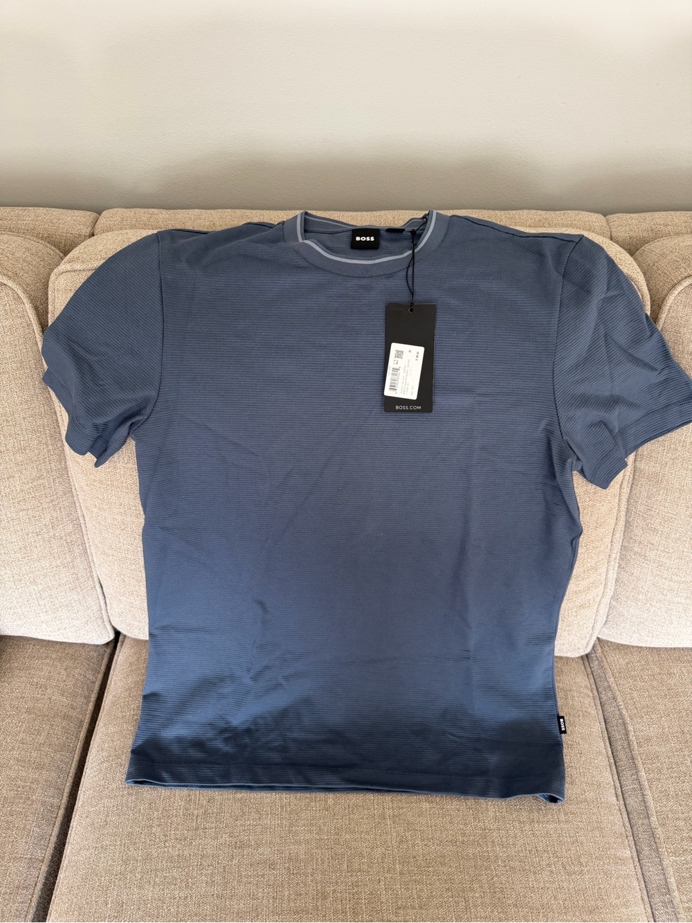 NWT Boss Men's Short Sleeve Crew in Slate Blue